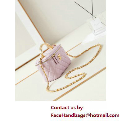 Chanel Lambskin, Resin  &  Gold-Tone Metal Clutch with Chain Bag AP3820 Lavender 2025